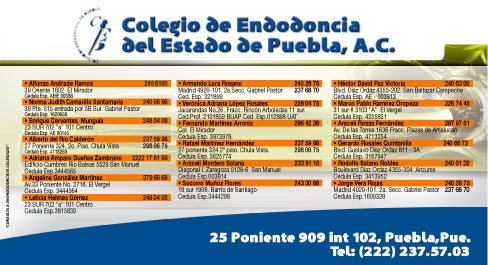 Colegio de Endodoncia de Puebla A. C.
